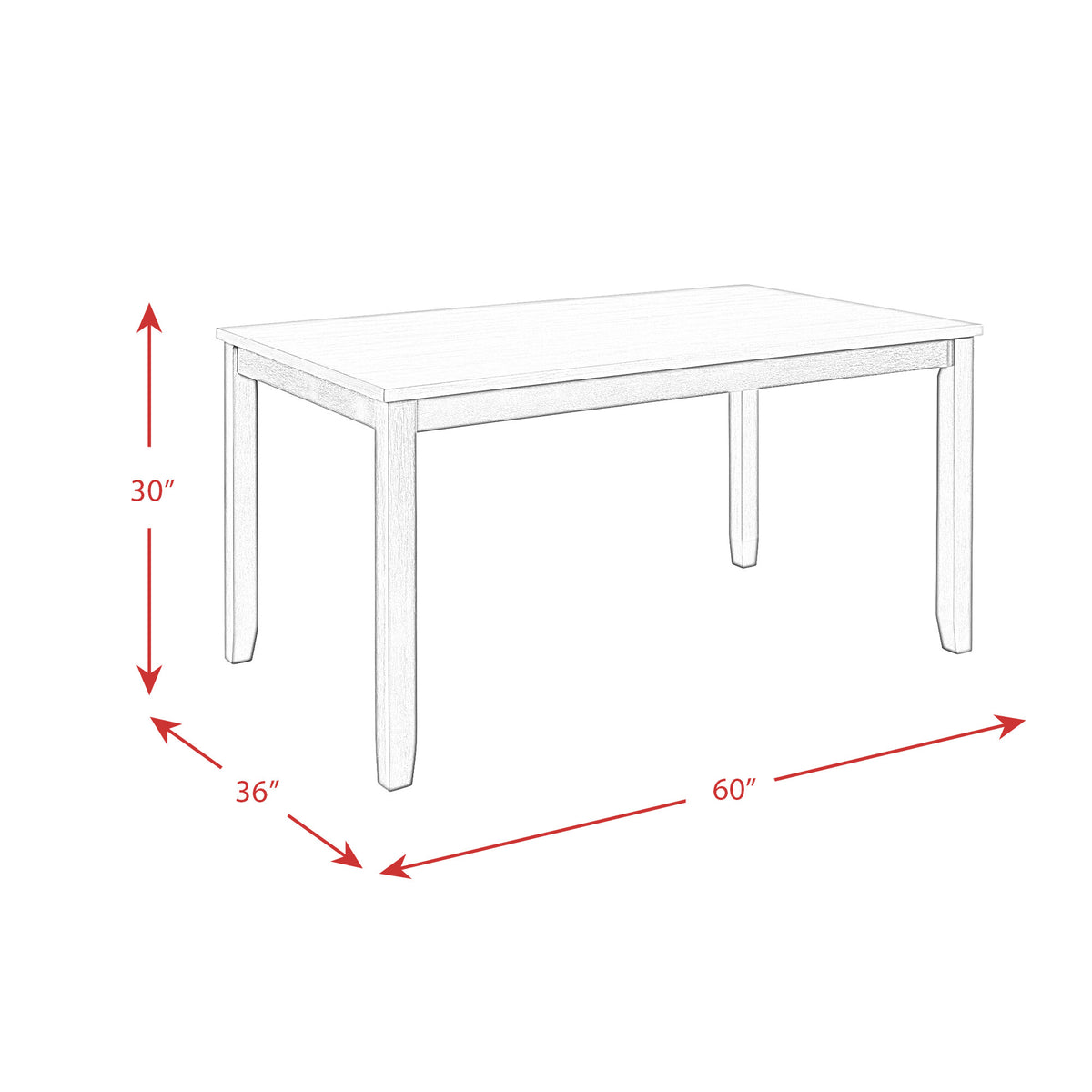 Martin 6 PC Dining Set (Black Base)