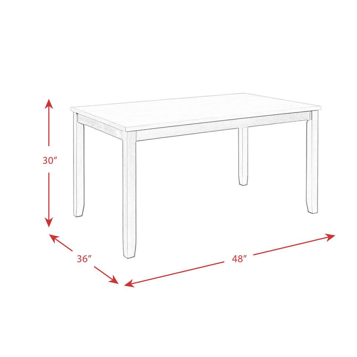 Martin 5 pc Dining Set (Black Base)