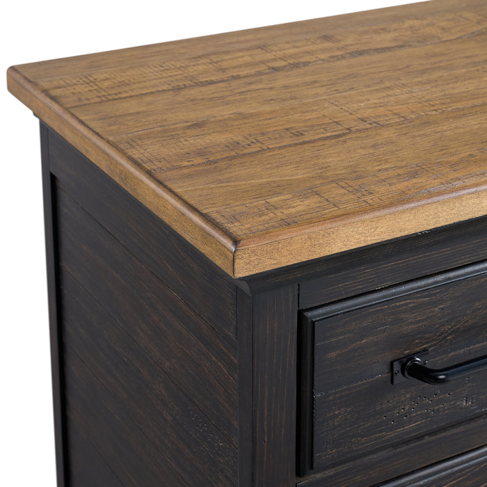 Montrose Nightstand with Charger & Sensor Light in Espresso & Brown - Jack’s Furniture and More (Laredo, TX)