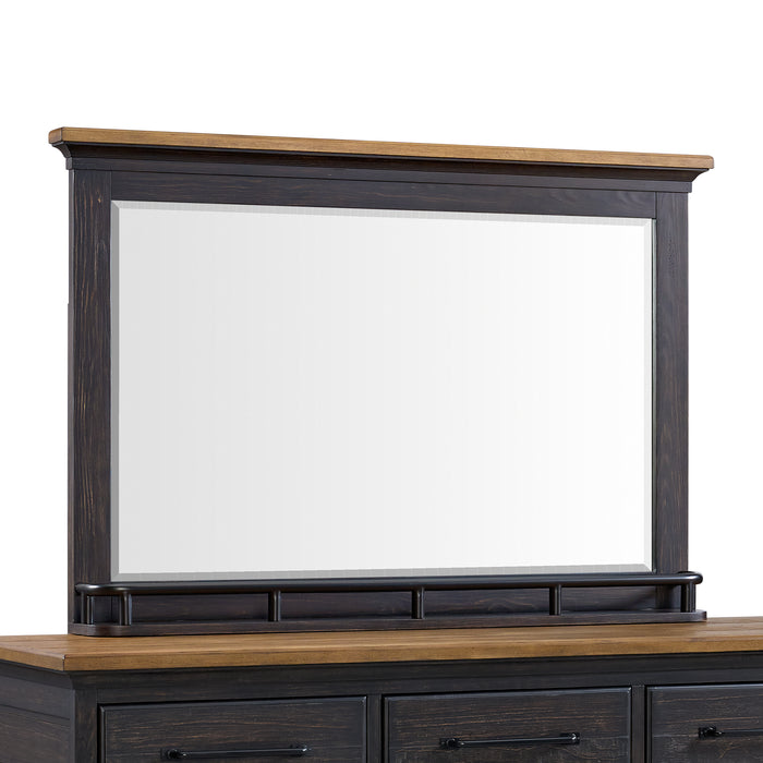 Montrose Dresser and Mirror Set in Espresso & Brown - Jack’s Furniture and More (Laredo, TX)