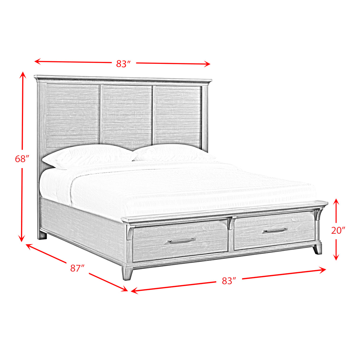 Montrose Storage Bedroom Set in Espresso & Brown