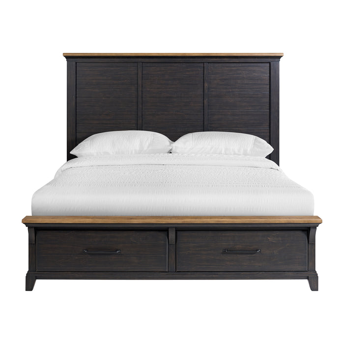 Montrose Storage Bed in Espresso & Brown - Jack’s Furniture and More (Laredo, TX)