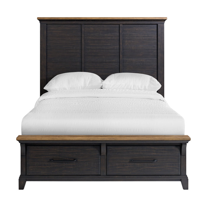 Montrose Storage Bed in Espresso & Brown - Jack’s Furniture and More (Laredo, TX)