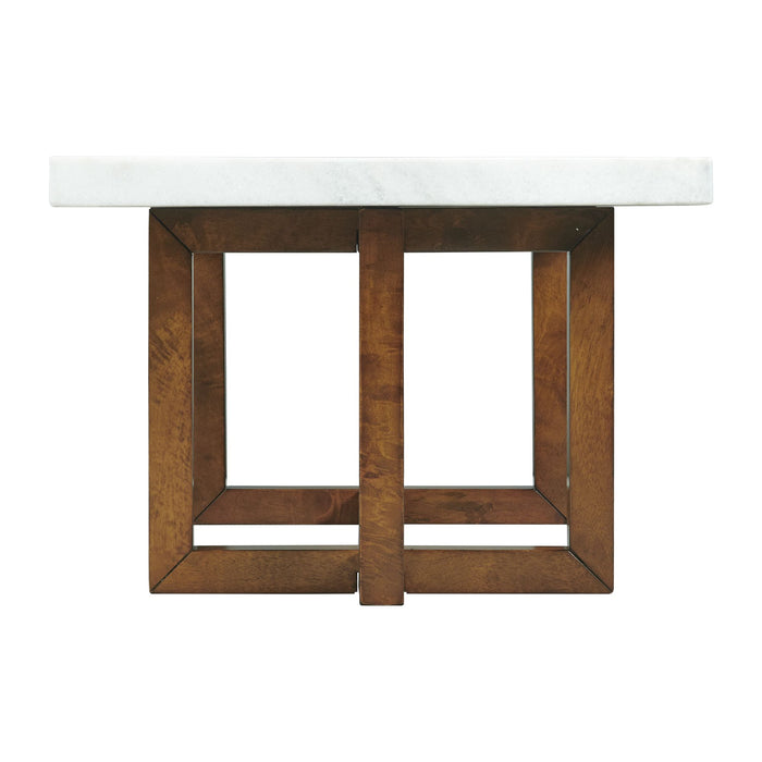 Morris Coffee Table in Espresso W/White Marble Top (3A Packing) - Jack’s Furniture and More (Laredo, TX)
