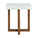 Morris End Table in Espresso W/White Marble Top (3A Packing) - Jack’s Furniture and More (Laredo, TX)