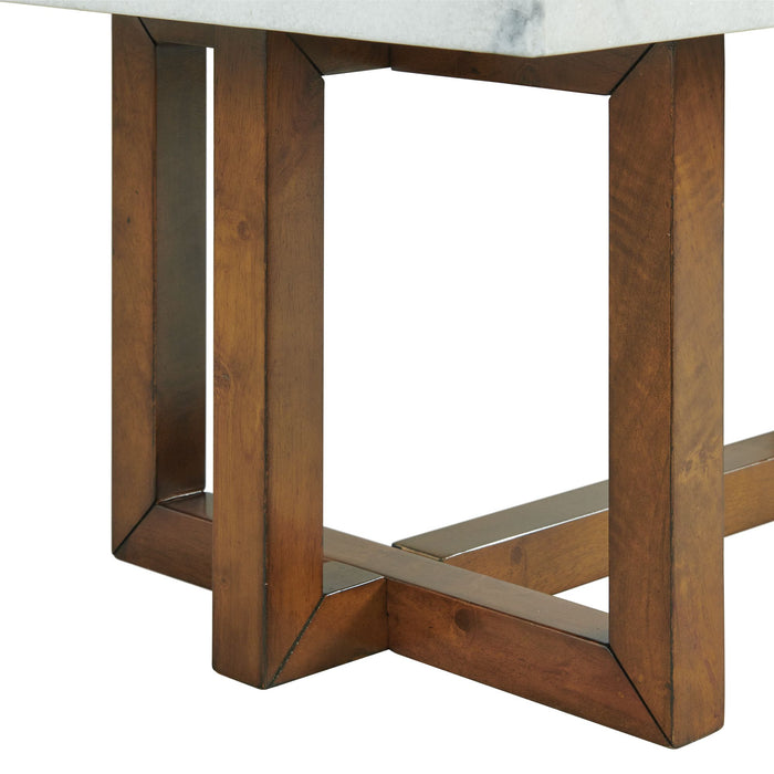Morris End Table in Espresso W/White Marble Top (3A Packing) - Jack’s Furniture and More (Laredo, TX)