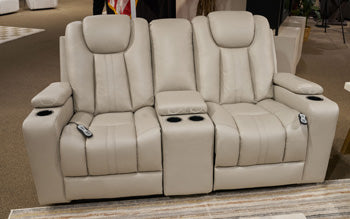 Elevate Edges Glider Reclining Loveseat with Console - Jack’s Furniture and More (Laredo, TX)