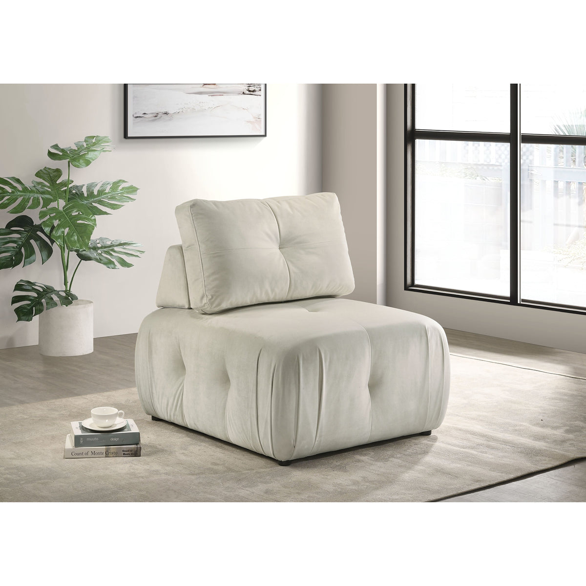Nahla Modular Chair in Marine Cream