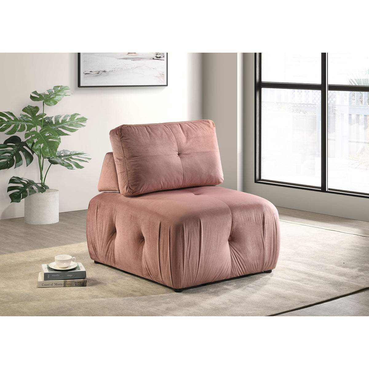 Nahla Modular Chair in Marine Rose - Jack’s Furniture and More (Laredo, TX)