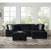 Nightfall RHF Chaise in Grand Cord Black with 2 self Pillows 20" - Jack’s Furniture and More (Laredo, TX)