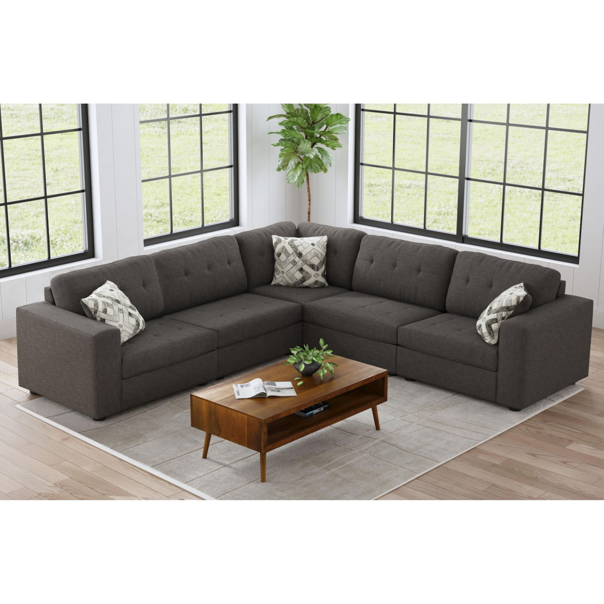 Options One Armless Chair in Palmer Plus Ash - Jack’s Furniture and More (Laredo, TX)
