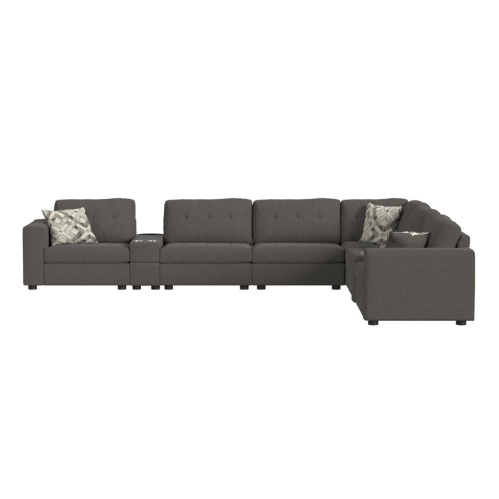 Options One 9PC Living Room Set in Palmer Plus Ash - Jack’s Furniture and More (Laredo, TX)