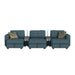Options One 8PC Living Room Set in Palmer Plus Teal with Media Console - Jack’s Furniture and More (Laredo, TX)