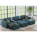 Options One 8PC Living Room Set in Palmer Plus Teal with Media Console - Jack’s Furniture and More (Laredo, TX)