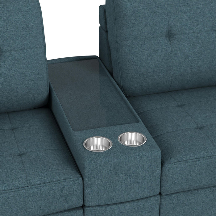 Options One 9PC Living Room Set in Palmer Plus Teal - Jack’s Furniture and More (Laredo, TX)