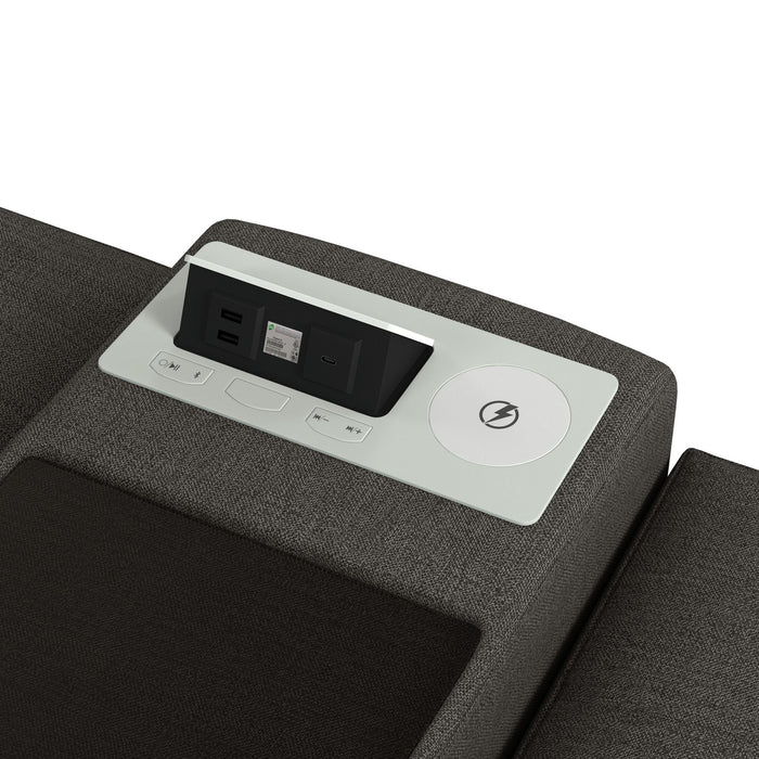 Options One 8PC Living Room Set in Palmer Plus Ash with Media Console - Jack’s Furniture and More (Laredo, TX)