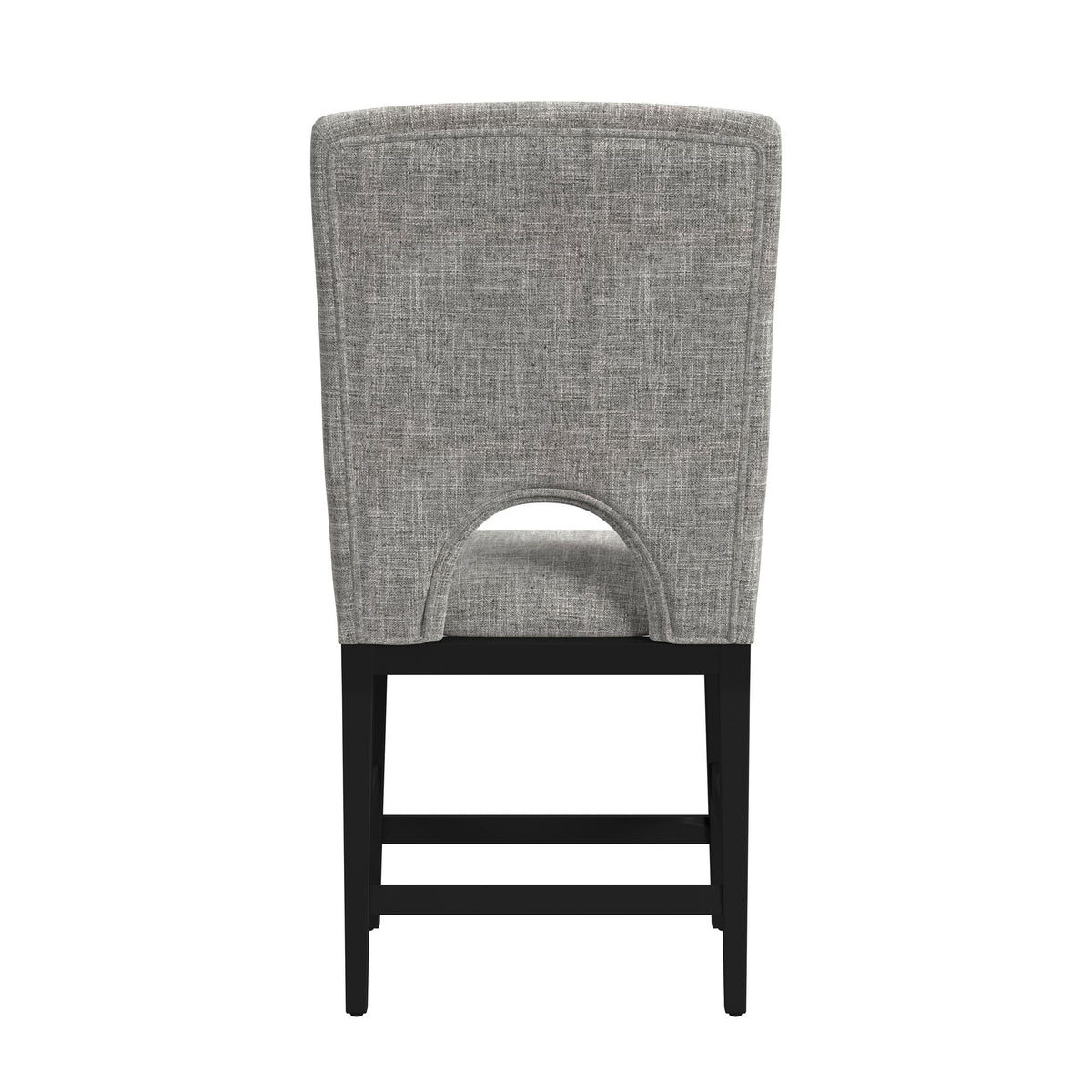 Oregon Counter Side Chair with Grey Fabric in Black (2 Per Carton) - Jack’s Furniture and More (Laredo, TX)
