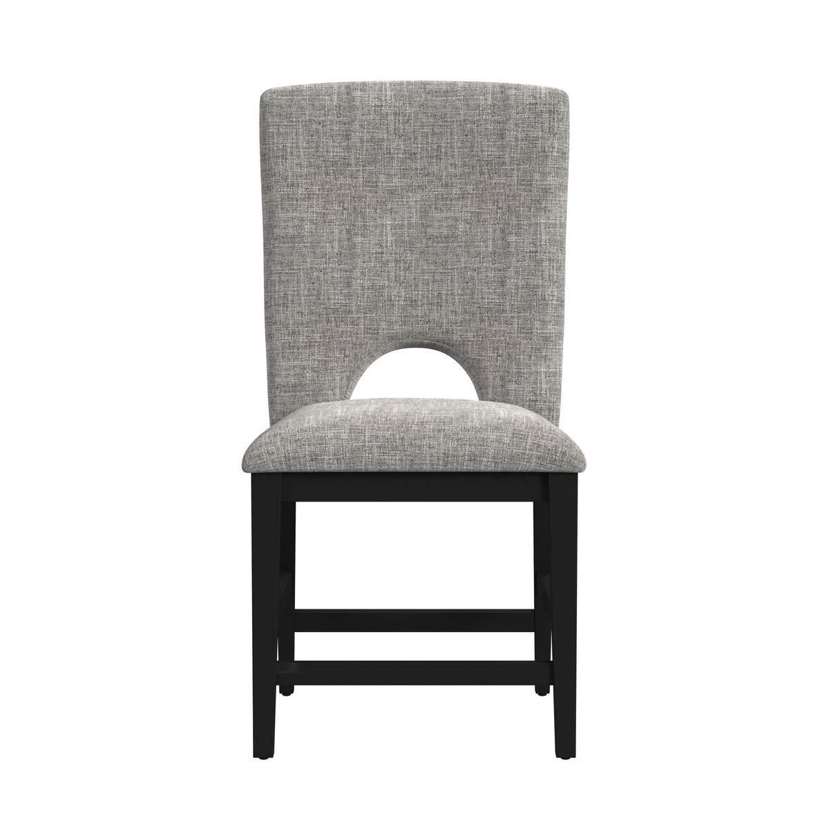 Oregon Counter Side Chair with Grey Fabric in Black (2 Per Carton) - Jack’s Furniture and More (Laredo, TX)