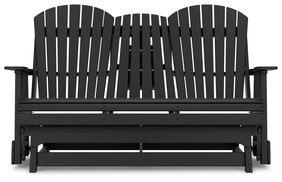 Hyland wave Outdoor Glider Loveseat - Jack’s Furniture and More (Laredo, TX)