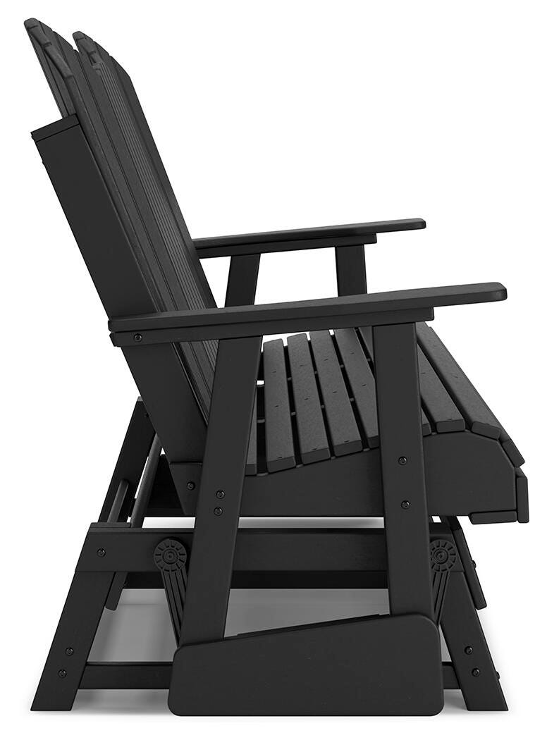 Hyland wave Outdoor Glider Loveseat - Jack’s Furniture and More (Laredo, TX)