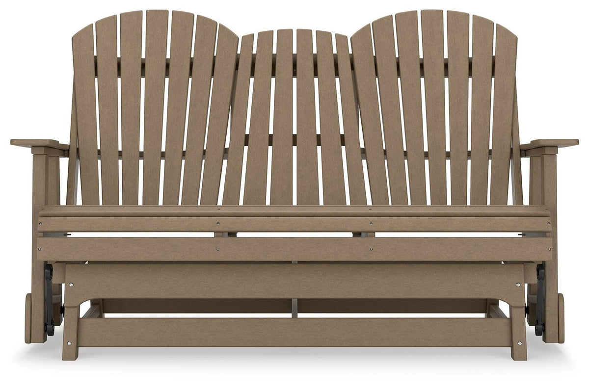 Hyland wave Outdoor Glider Loveseat - Jack’s Furniture and More (Laredo, TX)
