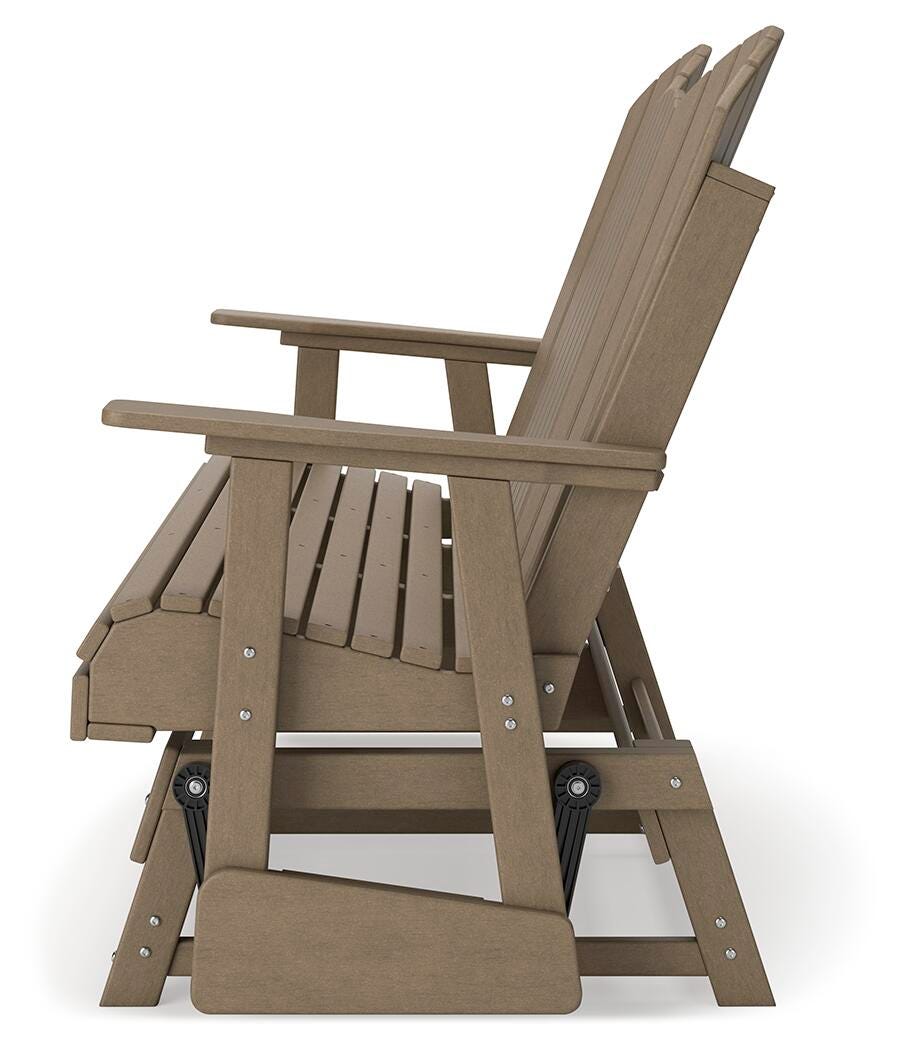 Hyland wave Outdoor Glider Loveseat - Jack’s Furniture and More (Laredo, TX)