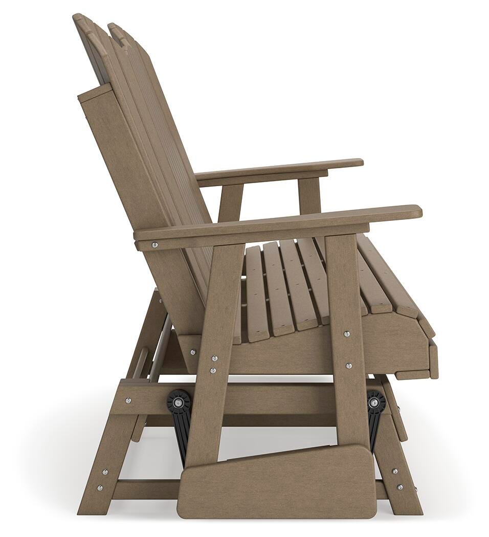Hyland wave Outdoor Glider Loveseat - Jack’s Furniture and More (Laredo, TX)
