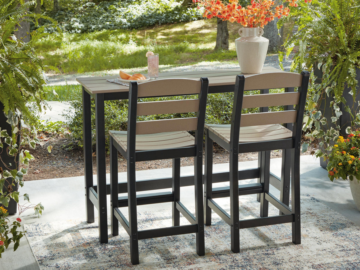 Shoreline Beach Outdoor Counter Table and 2 Barstools - Jack’s Furniture and More (Laredo, TX)