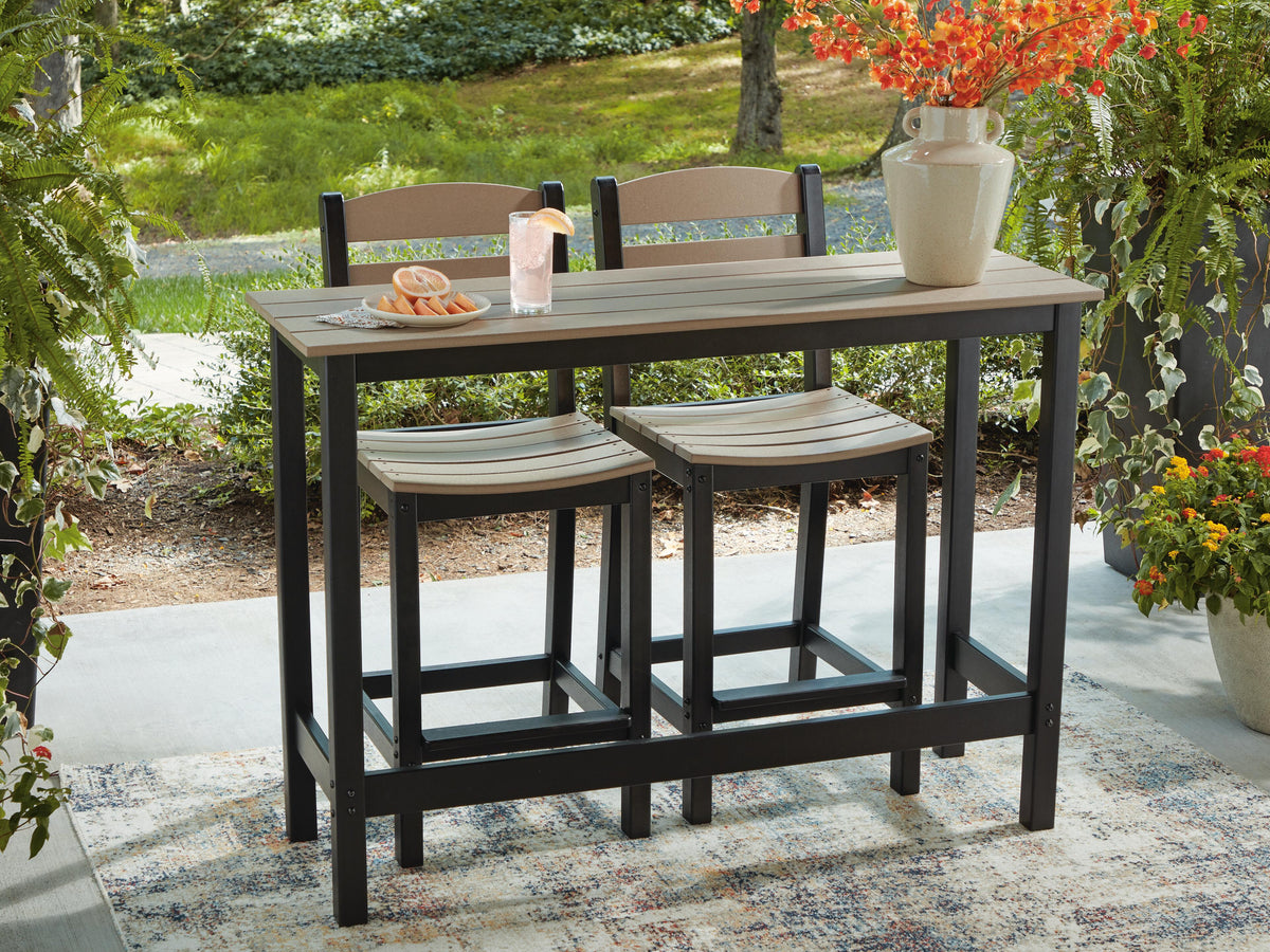 Shoreline Beach Outdoor Counter Table and 2 Barstools - Jack’s Furniture and More (Laredo, TX)