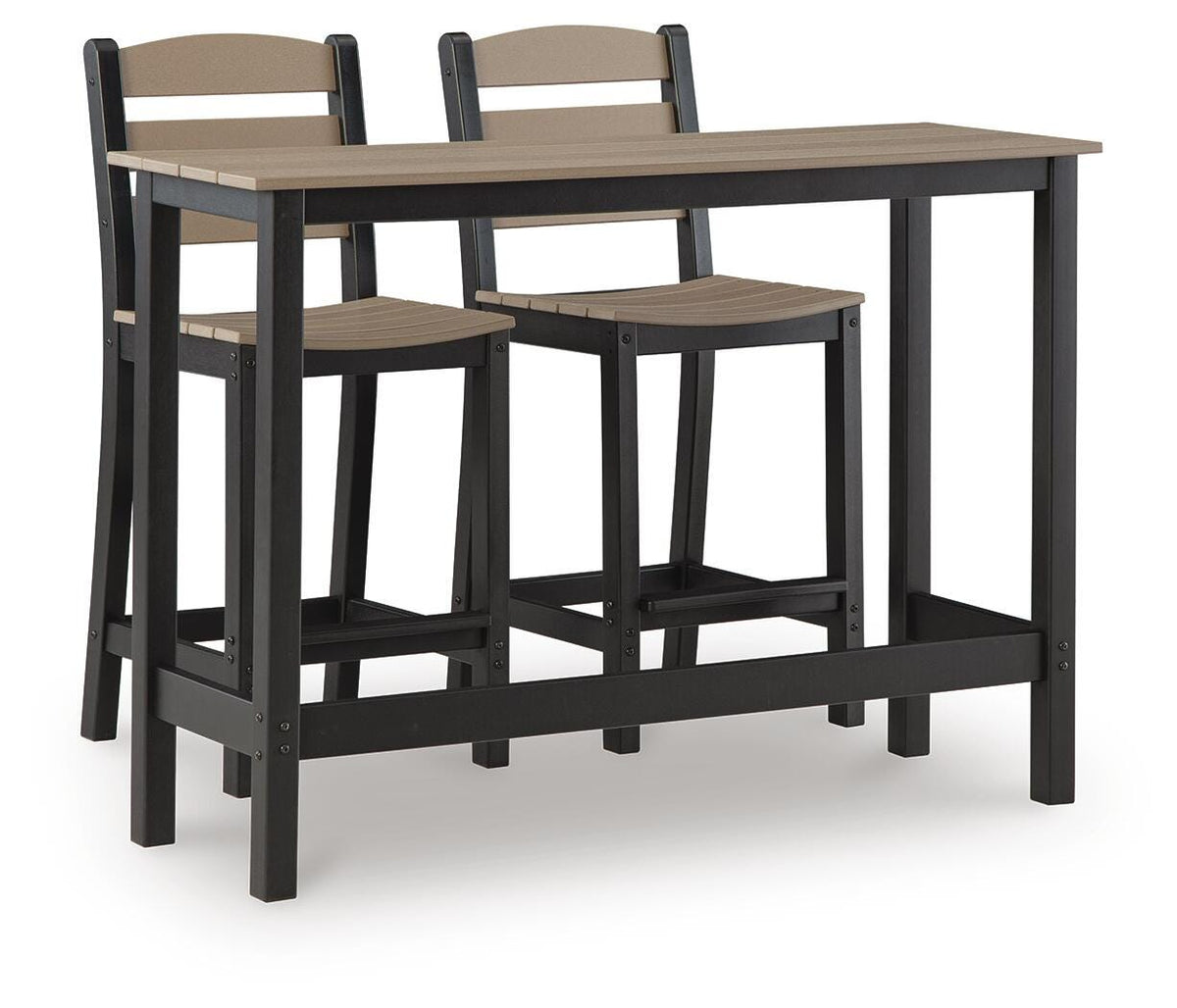 Shoreline Beach Outdoor Counter Table and 2 Barstools - Jack’s Furniture and More (Laredo, TX)