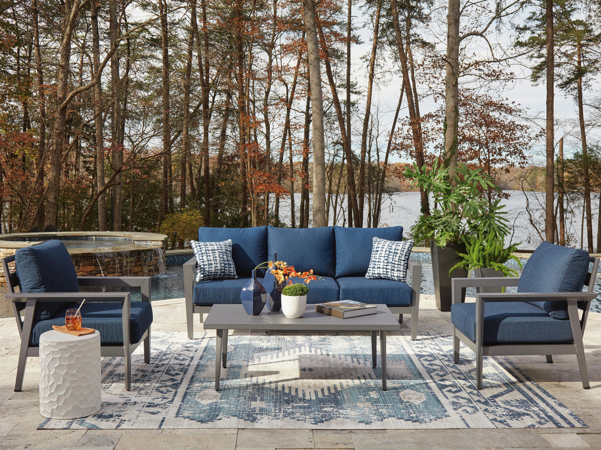 Gali Outdoor Sofa/Chairs/Table Set (Set of 4) - Jack’s Furniture and More (Laredo, TX)