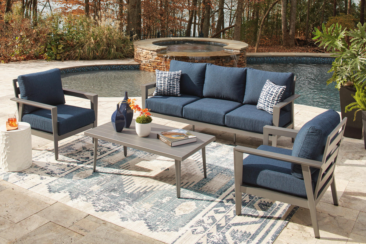 Gali Outdoor Sofa/Chairs/Table Set (Set of 4) - Jack’s Furniture and More (Laredo, TX)