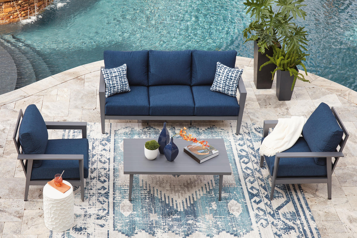 Gali Outdoor Sofa/Chairs/Table Set (Set of 4) - Jack’s Furniture and More (Laredo, TX)