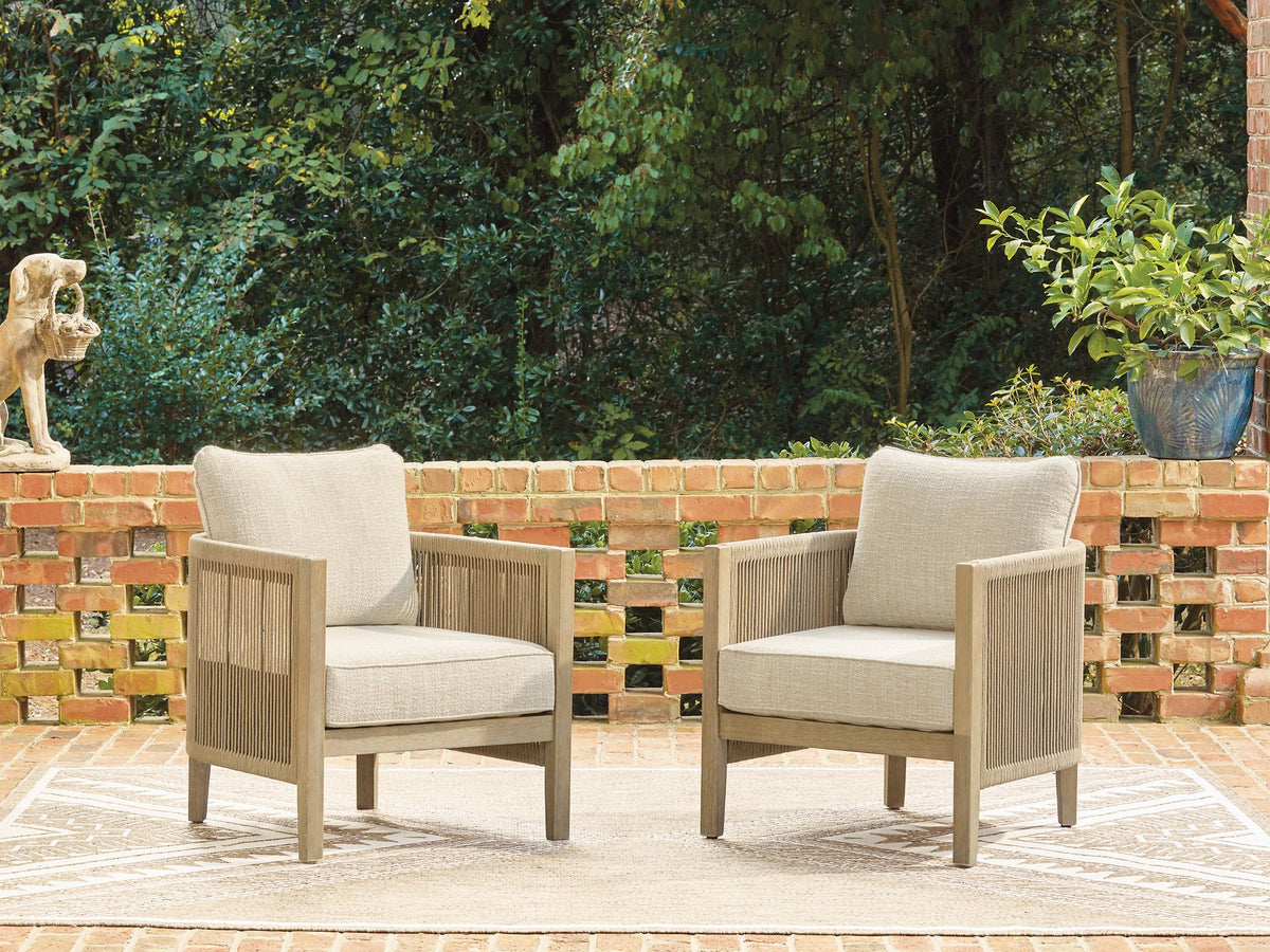 Spooners Cove Outdoor Lounge Chair with Cushion (Set of 2) - Jack’s Furniture and More (Laredo, TX)