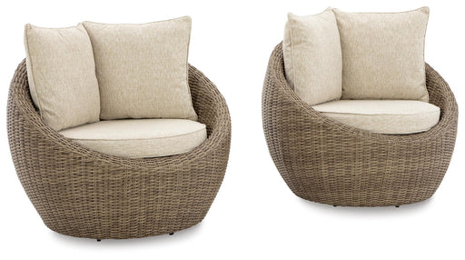 Danson Swivel Lounge with Cushion (Set of 2) - Jack’s Furniture and More (Laredo, TX)