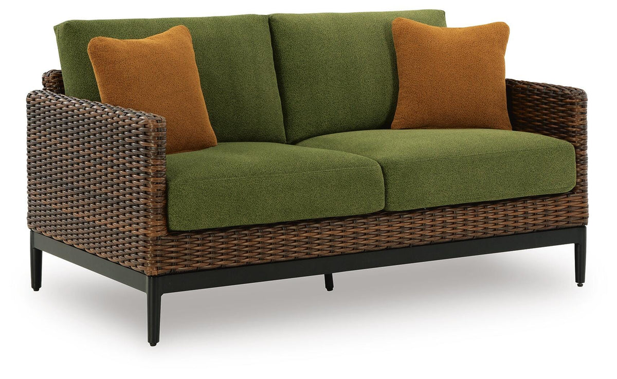 Horizon Hall Outdoor Loveseat with Cushion - Jack’s Furniture and More (Laredo, TX)