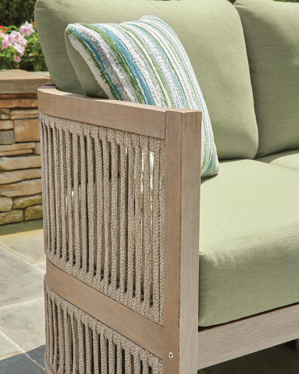 Serena Shores Outdoor Sofa with Cushion - Jack’s Furniture and More (Laredo, TX)