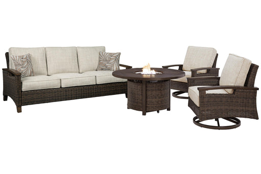 Paradise Trail Outdoor Sofa, Lounge Chairs and Fire Pit Table - Jack’s Furniture and More (Laredo, TX)