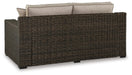 Coastline Bay Outdoor Loveseat with Cushion - Jack’s Furniture and More (Laredo, TX)