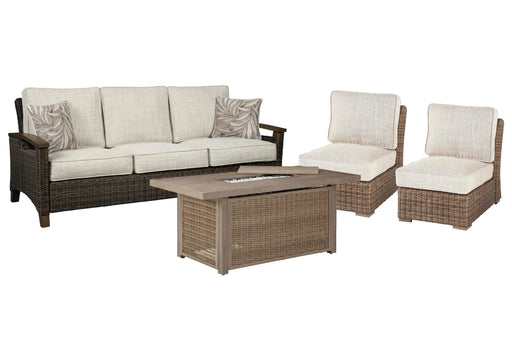 Beachcroft Outdoor Sofa, Lounge Chairs and Fire Pit - Jack’s Furniture and More (Laredo, TX)