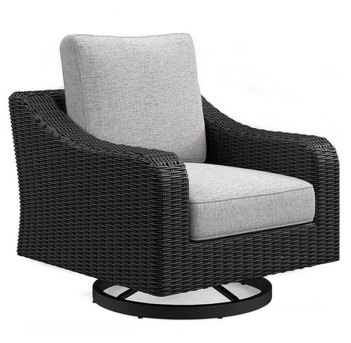 Beachcroft Outdoor Swivel Lounge with Cushion - Jack’s Furniture and More (Laredo, TX)