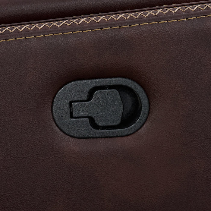 Panther Motion Loveseat with Console in Neono Brown - Jack’s Furniture and More (Laredo, TX)