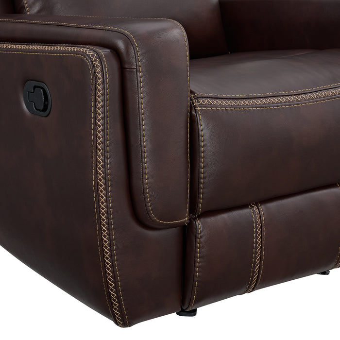 Panther Motion Loveseat with Console in Neono Brown - Jack’s Furniture and More (Laredo, TX)