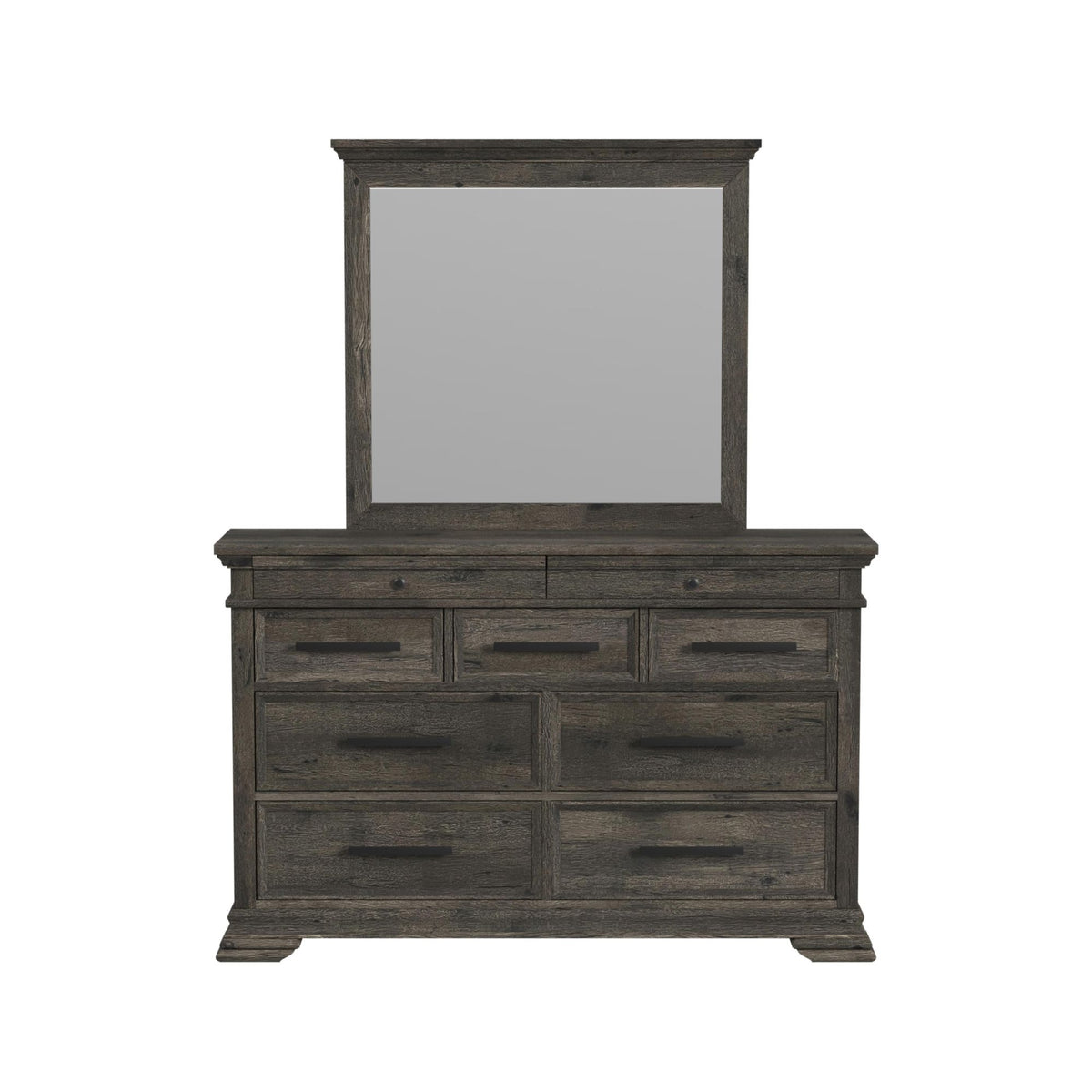 Park Ridge Dresser and Mirror Set in Charcoal - Jack’s Furniture and More (Laredo, TX)