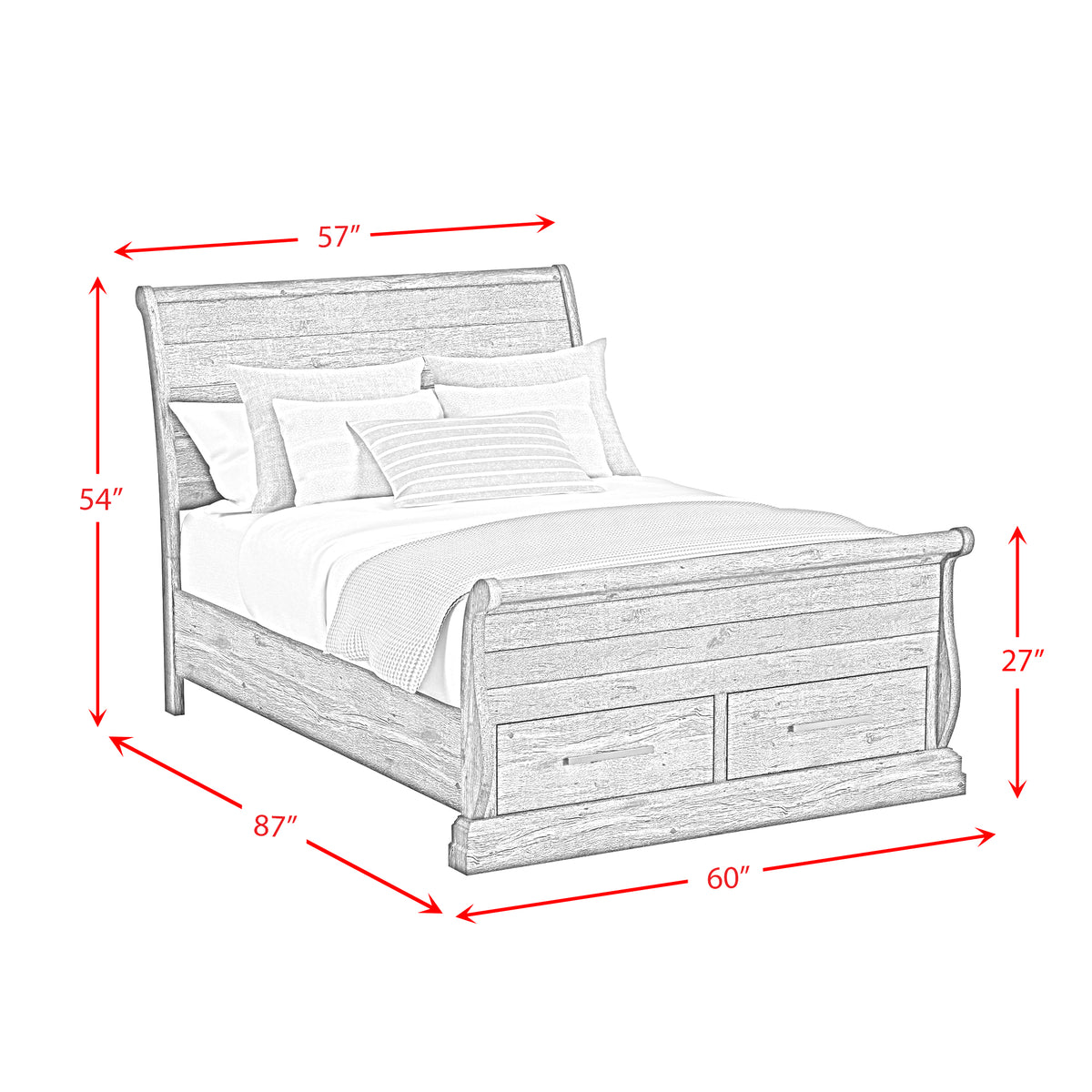 Park Ridge Sleigh Storage Bedroom Set - Jack’s Furniture and More (Laredo, TX)