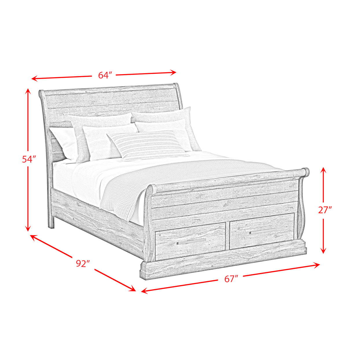 Park Ridge Sleigh Storage Bedroom Set - Jack’s Furniture and More (Laredo, TX)