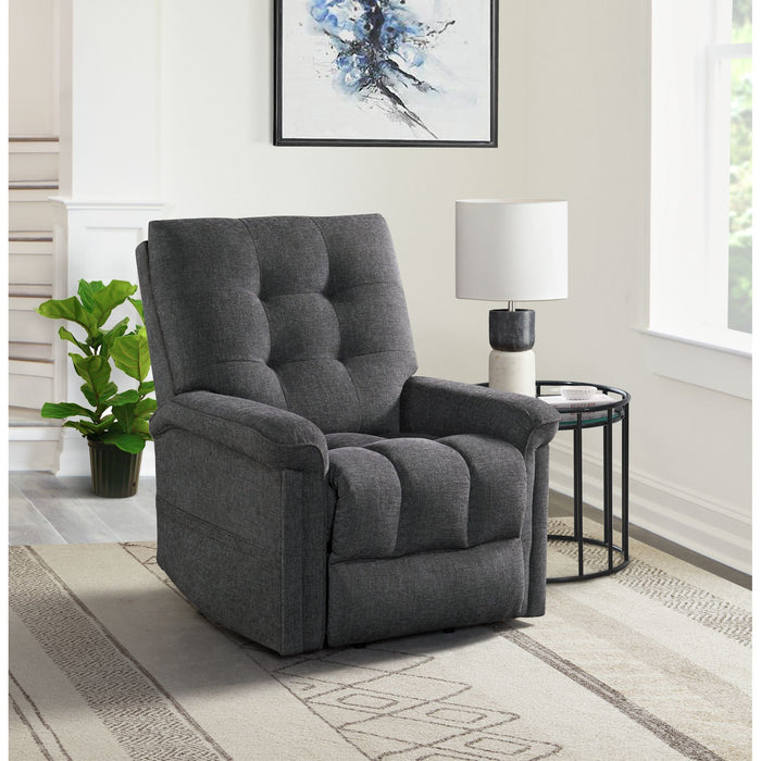 Pecos Power Motion Lift Chair in 15337-2 Ribbit Charcoal - Jack’s Furniture and More (Laredo, TX)