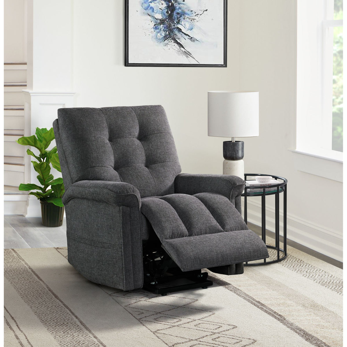 Pecos Power Motion Lift Chair in 15337-2 Ribbit Charcoal - Jack’s Furniture and More (Laredo, TX)