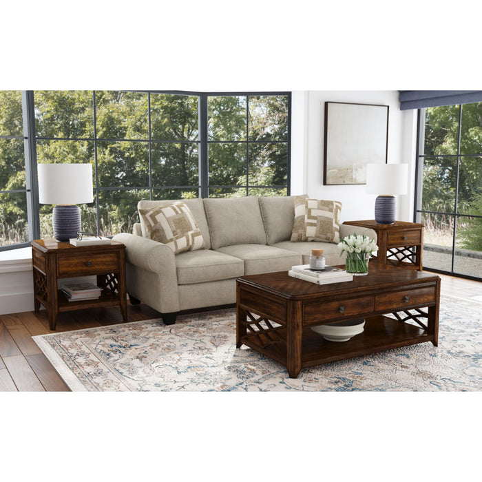 Phillipe 3PC Occasional Table Set in Cherry-Coffee Table & Two End Table - Jack’s Furniture and More (Laredo, TX)