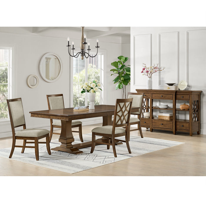 Phillipe Standard Height Dining Set in Cherry-Table and Four Chairs - Jack’s Furniture and More (Laredo, TX)